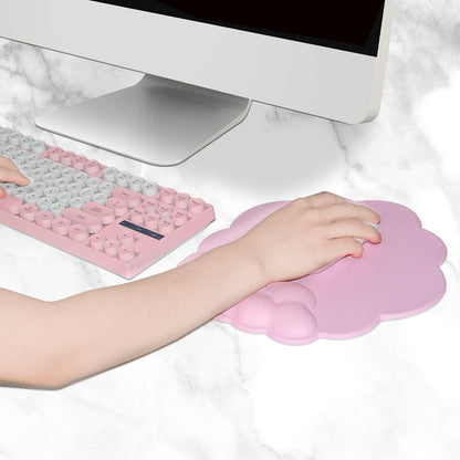 Mouse pad - Mouse pad with wrist rest - Ergonomic mouse pad - Mouse pad with leather surface, suitable for computers, laptops, office, home and travel, with non-slip bottom.
