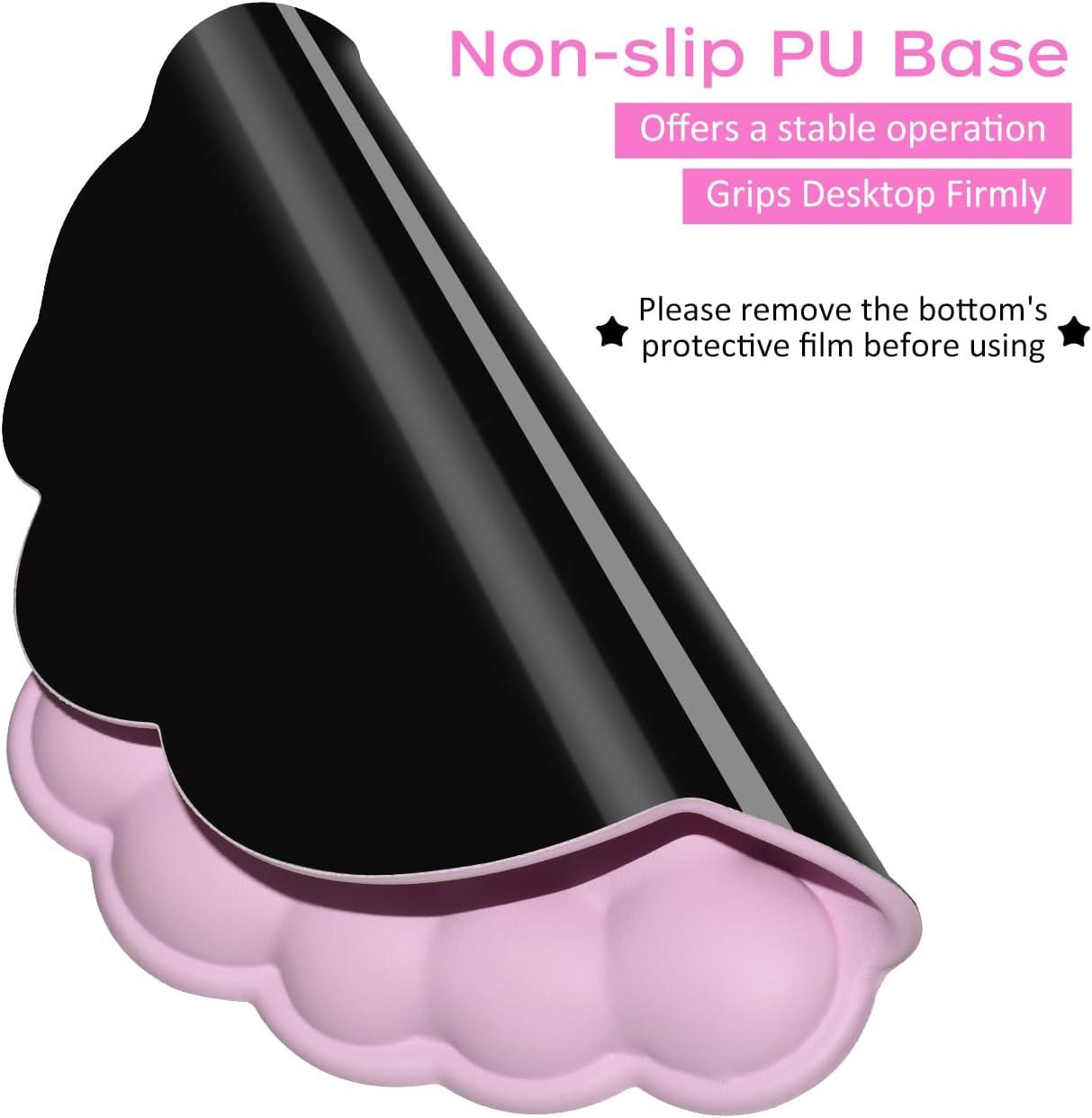 Mouse pad - Mouse pad with wrist rest - Ergonomic mouse pad - Mouse pad with leather surface, suitable for computers, laptops, office, home and travel, with non-slip bottom.