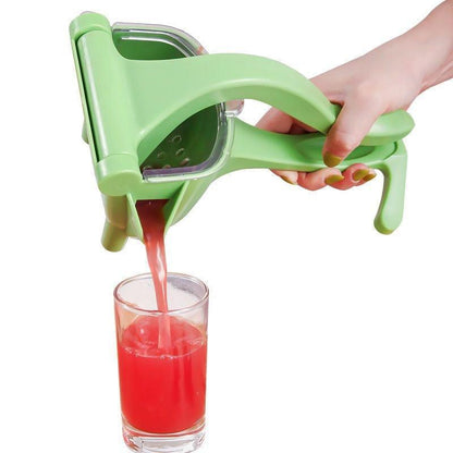 Manual Juicer - Fruit and Vegetable Juicers - Portable Multifunctional Lemon and Orange Juicer for Home Use - High Efficiency Juicing Appliance - Light Green.
