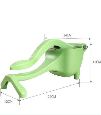 Manual Juicer - Fruit and Vegetable Juicers - Portable Multifunctional Lemon and Orange Juicer for Home Use - High Efficiency Juicing Appliance - Light Green.