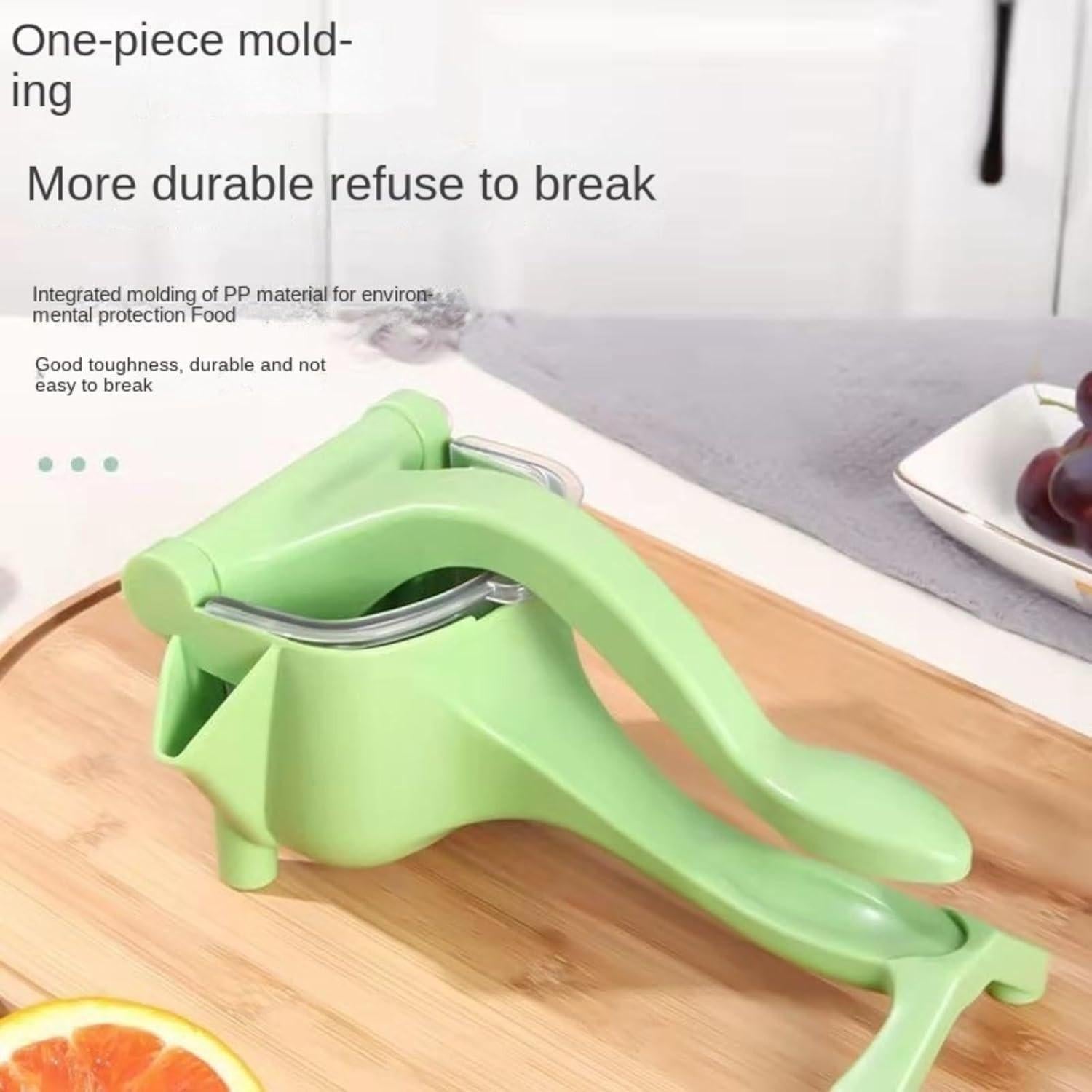 Manual Juicer - Fruit and Vegetable Juicers - Portable Multifunctional Lemon and Orange Juicer for Home Use - High Efficiency Juicing Appliance - Light Green.