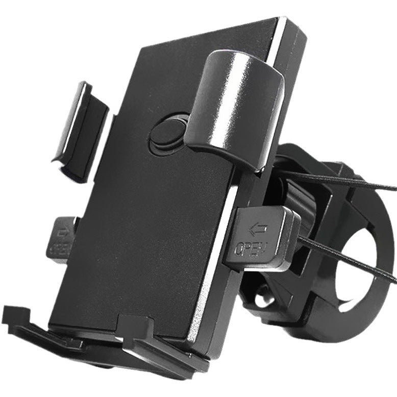 Phone Stand - Bike Phone Holder - Anti-slip Design - Lock in One Second - 360Â° Rotation - Suitable for Bicycle and Motorcycle Handlebars from 15mm to 28mm, Compatible with Smartphones from 4.7 to 7.1 Inches - Black.