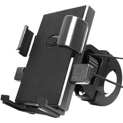 Phone Stand - Bike Phone Holder - Anti-slip Design - Lock in One Second - 360Â° Rotation - Suitable for Bicycle and Motorcycle Handlebars from 15mm to 28mm, Compatible with Smartphones from 4.7 to 7.1 Inches - Black.