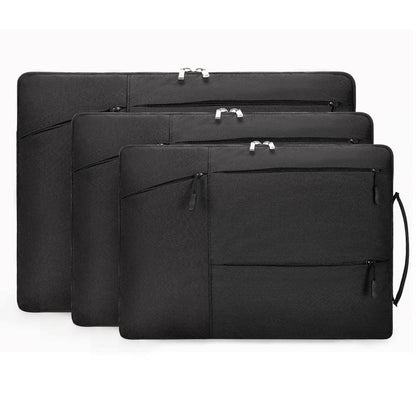 Laptop Case - Suitable for 13/14/15.6 inches - Zippered Laptop Case - Laptop Sleeve - Waterproof Oxford Cloth - Scratch and Wear Resistant, Easy to Carry - Black.
