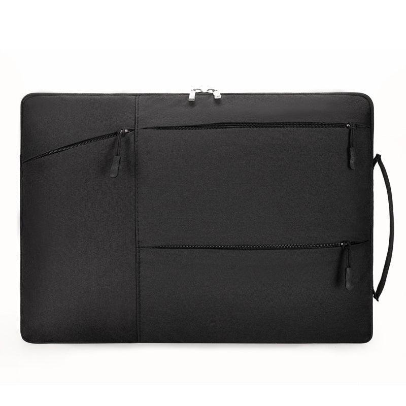 Laptop Case - Suitable for 13/14/15.6 inches - Zippered Laptop Case - Laptop Sleeve - Waterproof Oxford Cloth - Scratch and Wear Resistant, Easy to Carry - Black.