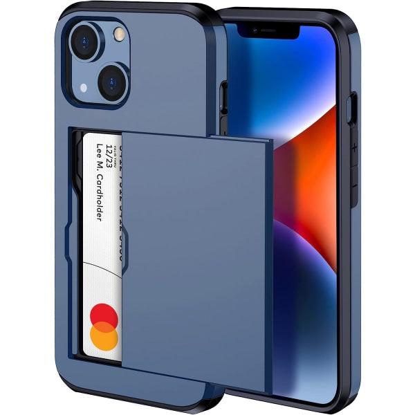 2023 new iPhone 14 case with card holder, Wireless charging compatible iPhone 14 Wallet case, Slim shockproof iPhone 14 case Wallet (blue)_max.