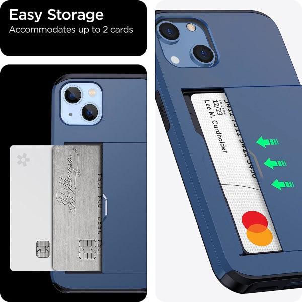2023 new iPhone 14 case with card holder, Wireless charging compatible iPhone 14 Wallet case, Slim shockproof iPhone 14 case Wallet (blue)_max.