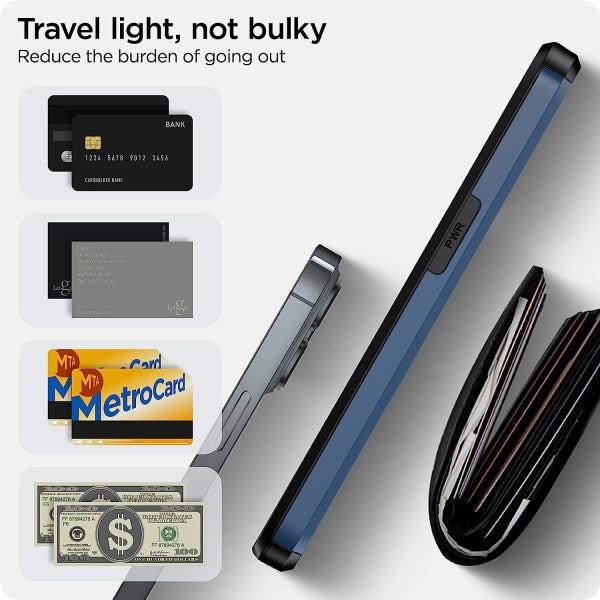 2023 new iPhone 14 case with card holder, Wireless charging compatible iPhone 14 Wallet case, Slim shockproof iPhone 14 case Wallet (blue)_max.