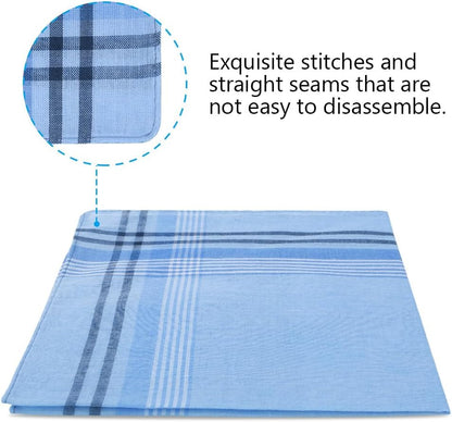 Men's Cloth Handkerchiefs, 24 Pcs Cotton Handkerchiefs for Men, Traditional Handkerchief for Men, 36 cm x 36 cm, 24 Pcs, One Size