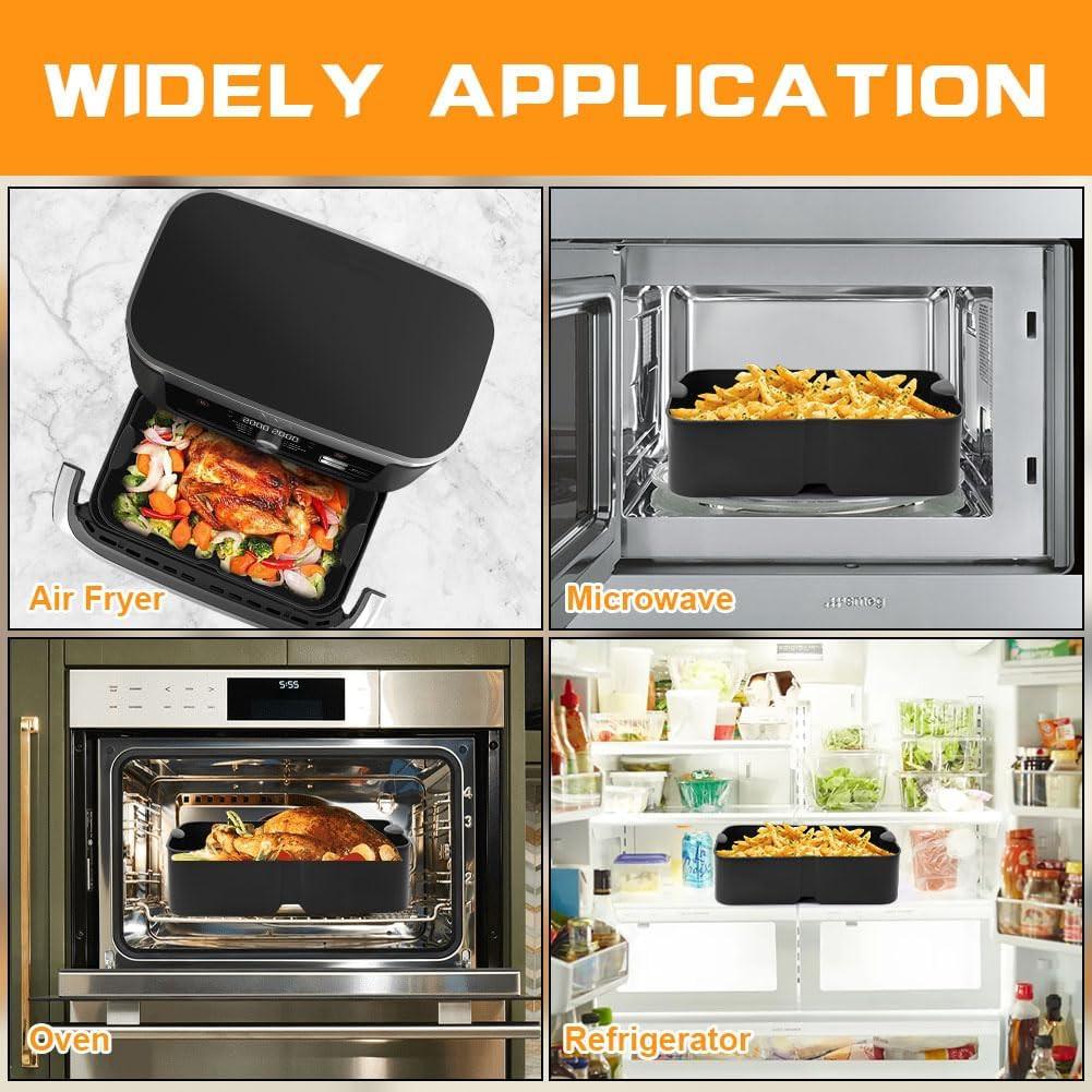 Silicone Molds for Air Fryer, Ninja Flex Drawer Air Fryer, Reusable for 10.4L.