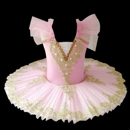 Girls' Professional Ballet Tutu Dress Ballet Pink1 110cm.