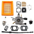 Carburetor with fuel filter fuel hose air filter compatible with Stihl FS120 FS200 FS250 FS300 FS350 FS400 FS450 FS480.