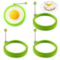pcs silicone egg ring, egg rings non-stick, egg cooking rings, perfect fried shape or pancake rings