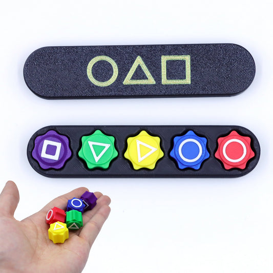 Squid Game 2 Gonggi & Case Korean Grab 5 stone sieves+rectangular box.
