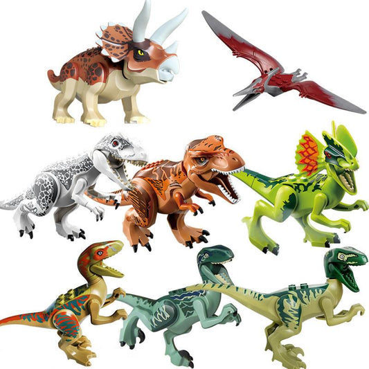 8x Jurassic World Dinosaur Figures Building Toys Blocks Best Kids Gift Multicolored h multicolored.