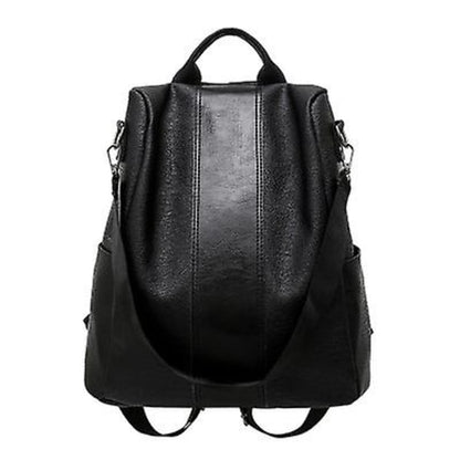 Women's Backpack Women's Leather Backpack School Bag Black/Brown Large Capacity All Match Fashion 1st Black