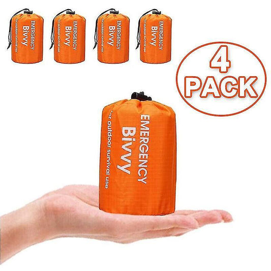 4x Outdoor Emergency Thermal Waterproof Sleeping Bag Camping Survival Bivvy Sack.