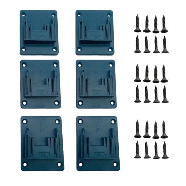 Set of 6 battery holders for Makita batteries: drill, wall mount for Makita drills 14.4V 18V wall storage tool.