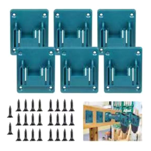 Set of 6 battery holders for Makita batteries: drill, wall mount for Makita drills 14.4V 18V wall storage tool.