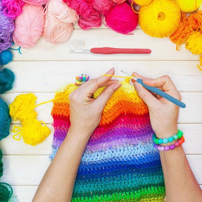45-piece crochet set with needles, markers, tape measure - Knitting Kit Multicolor multicolor
