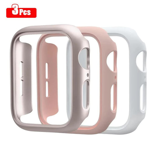 3pcs Hard PC Case for Apple Watch 45mm 41mm 38mm 42mm 40mm 44mm Matte Bumper Case Frame for iWatch SE 9 8 7 6 5 4 3 2 3pcs 42MM Series 3 2 1.