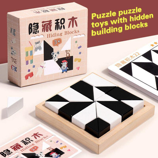 Hidden Block Puzzle Puzzle Toys Wooden Puzzle C.