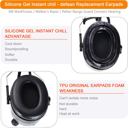 INF Gel earmuffs for 3M Peltor hearing protection 1 pair
