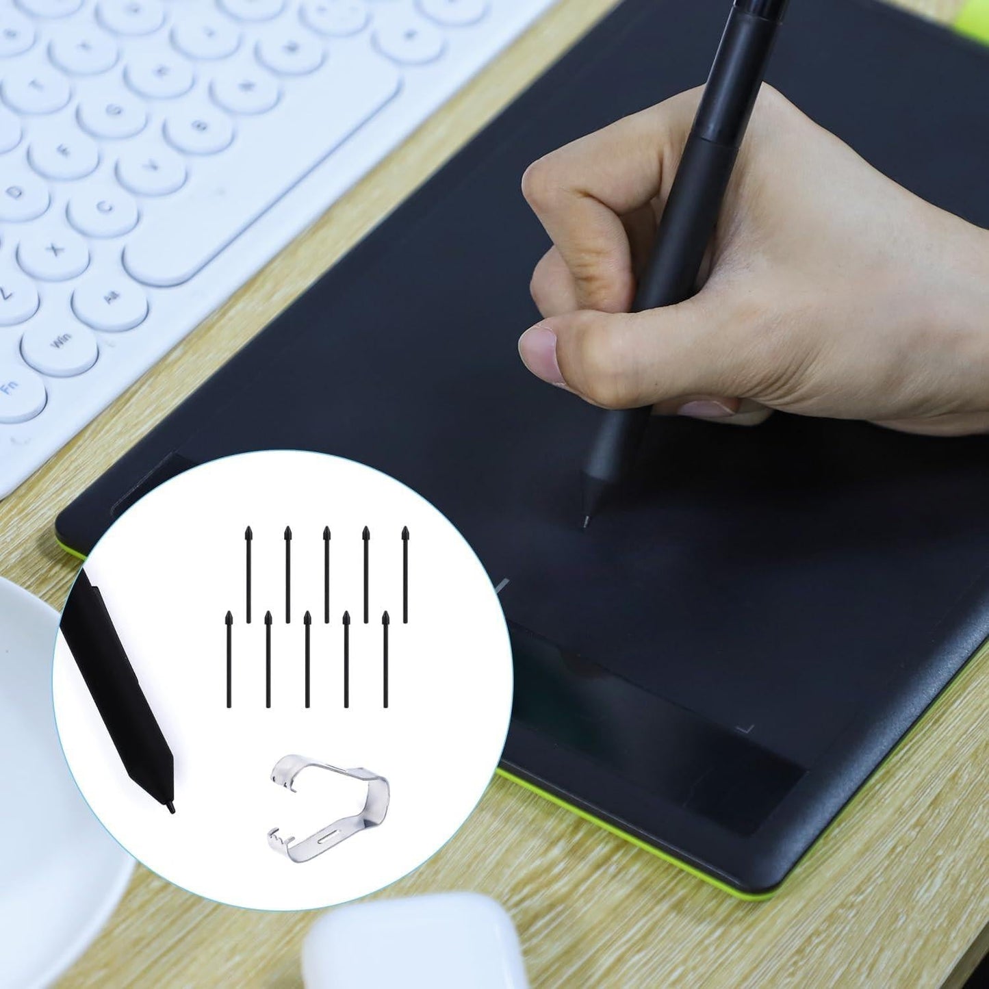 10pcs S Pen Nibs for Samsung Galaxy Tab S6 with Installation Tool Compatible with Samsung Galaxy Tab S7 & S7 Plus S8 & S8 Plus (Black) Black.
