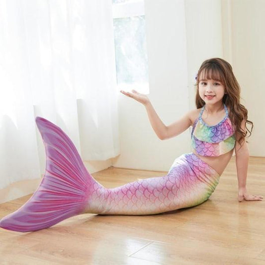 Mermaid Swimsuit Monofin Mermaid Fins Kids Mermaids Pack C (with Monofin) L (7-9 Years).