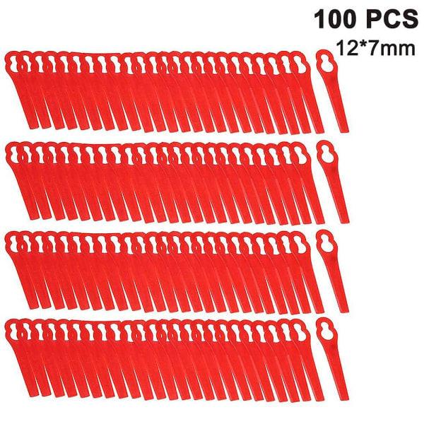 100 pcs Plastic Grass Trimmer Blades Cordless Trimmer Blades.