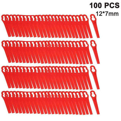 100 pcs Plastic Grass Trimmer Blades Cordless Trimmer Blades.