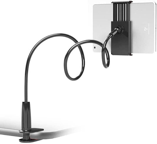 Gooseneck Tablet Holder, Tablet Stand for Bed Gooseneck Mount Flexible Arm 360 Clamp.