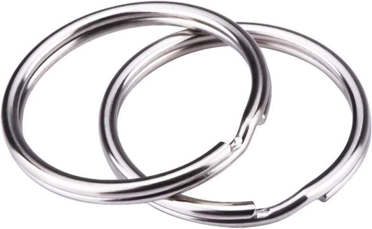 100 pcs 25 mm round key rings