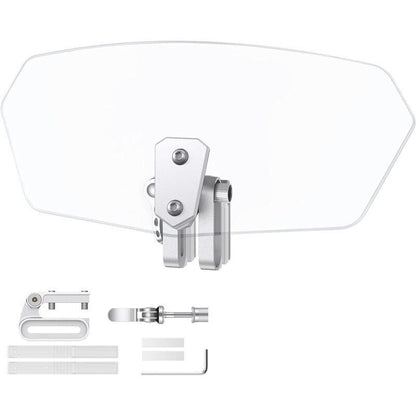 Motorcycle Windshield Adjustable Clip-On Windshield Spoiler Extension Wind Deflector for Motorcycle - Clear.