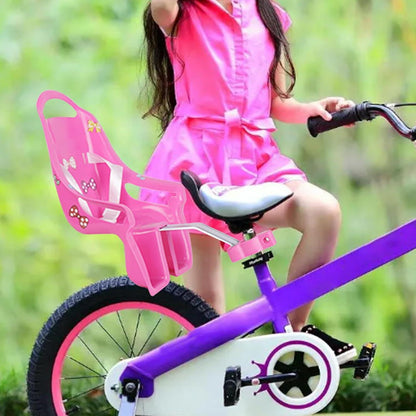 Doll Stroller Seat for Doll, Children's Bicycle Doll Seat with DIY Decals for Decoration PINK.