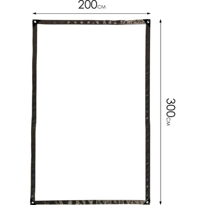 Waterproof Clear PVC Tarpaulin Overlay Panel Roof with Eyelets and Rope 2 x 3m