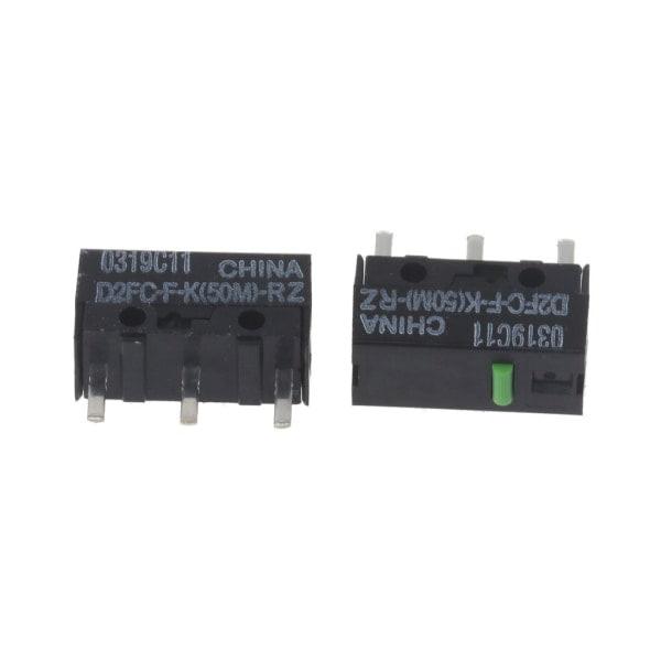 2pcs Green Dot Mouse Microswitch D2FC-FK(50M)-RZ for Razer Mouse Microswitches 50 Million Clicks for Lifetime.