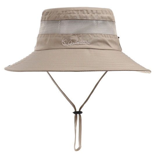 Fishing Hat UPF 50+ Wide Brim Sun Hat for Men and Women, Mens Bucket Hat with UV Protection for Hiking Beach Hats (Khaki
