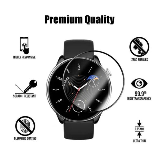 1-2 pcs compatible with Amazfit Gtr Mini Gtr 4 3 2 Pro 2E Smart Watch Full Cover Protection Cure Film Gtr3 Gtr4 Glass for Amazfit GTR 4 1 pc.