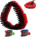 Mop Heads Replacement Scrubbing Brush Mop Head for Vileda Turbo Spin Mop, Hard Bristle Carpet Brush Cleaning Brush for Bathroom Garage Kitchen1x Brush 1x Brush Red.