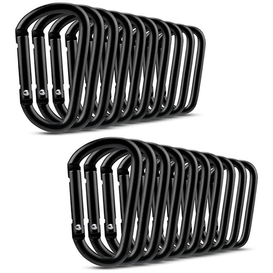 20 pcs Small Carabiners, Multifunctional Aluminum D-ring Clips_max