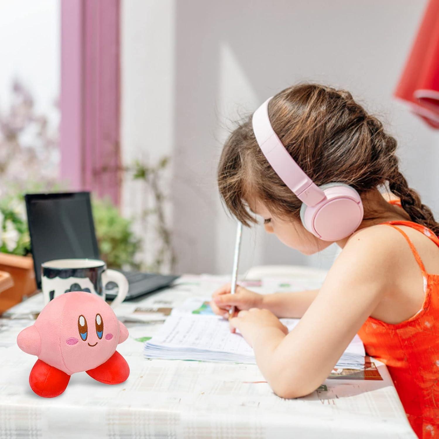 Kirby Plush Toy Pink Kirby Stuffed Animal Plush Toys Kirby Doll Figure Kirby Plush Anime Game Kirby Soft Sleeping Pillow Gift Toy for Girls Boys.