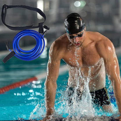 Adjustable swimming belt for pool, swimming resistance belt, swimming belt for pool hanging training, bungee swimming resistance.
