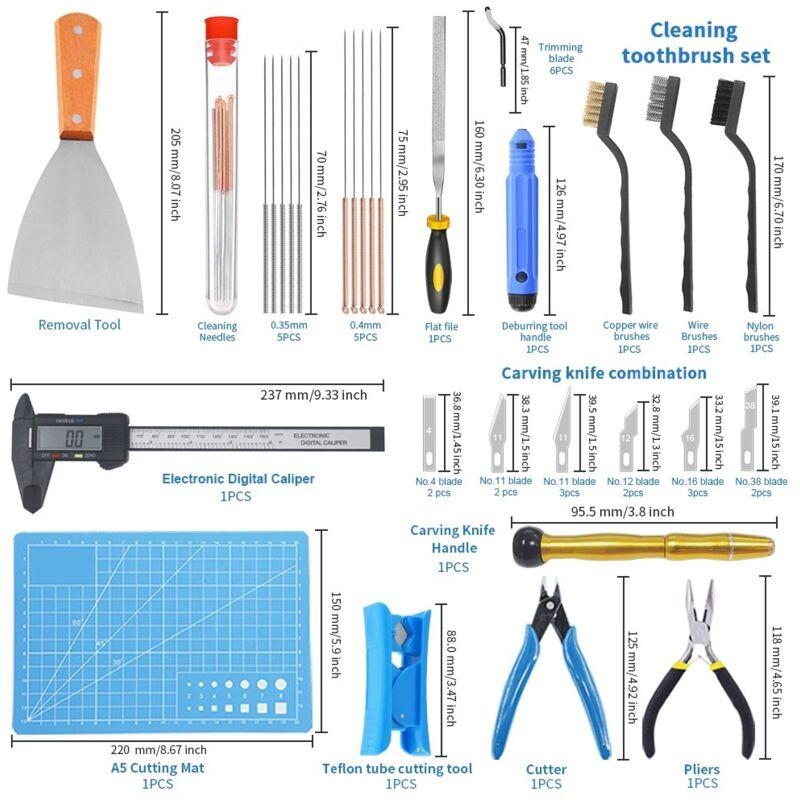 3D Printer Tools 3D Printer Spare Part 32 Parts 3D Printer Accessory Kit.