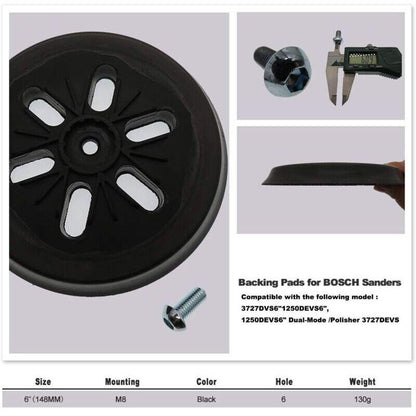 150 mm Sanding Pad Compatible with Bosch GEX 150, GEX 150 AC, GEX 150 Turbo Sander Hardness..DEBUNS.