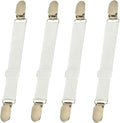 Sheet Clips Buckles Sheet Holder Mattress Clips, 4 pcs Adjustable Elastic Sheet Fasteners Buckles Holders