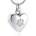 Cremation Necklace for Ashes with Heart Shaped Pet Charm, Memorial Jewelry