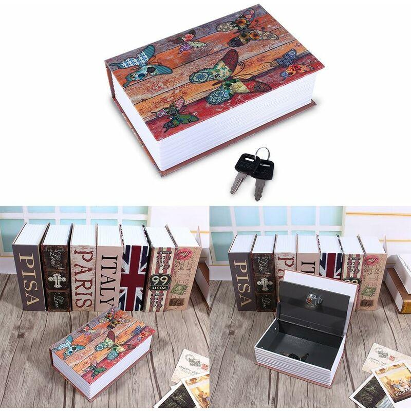 Creative Dictionary Book Safe, Book Shaped Hidden Secret Storage Safe, Secret Hiding Place for Money, Jewelry, Passport (Butterfly).