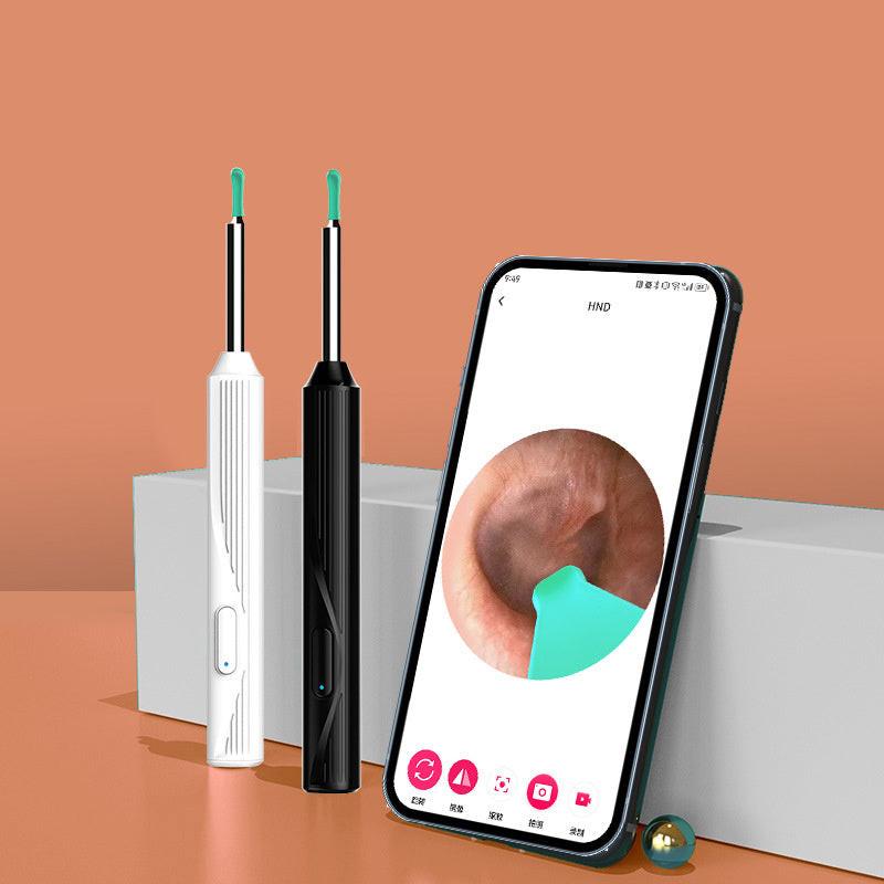 ST 1080P Wireless Ear Cleaning Otoscope Ear Cleaning Tool Black 8 PCS Set.