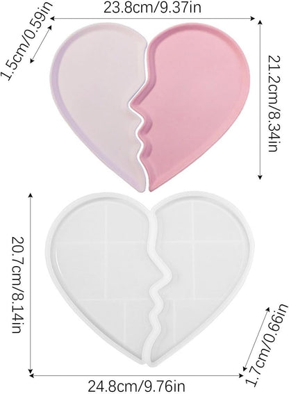 Heart Tray Mold â Jewelry Tray Mold Silicone, Jewelry Holder Resin Mold, Epoxy Resin Casting Mold, Jewelry Tray Dishes for Jewelry Storage.